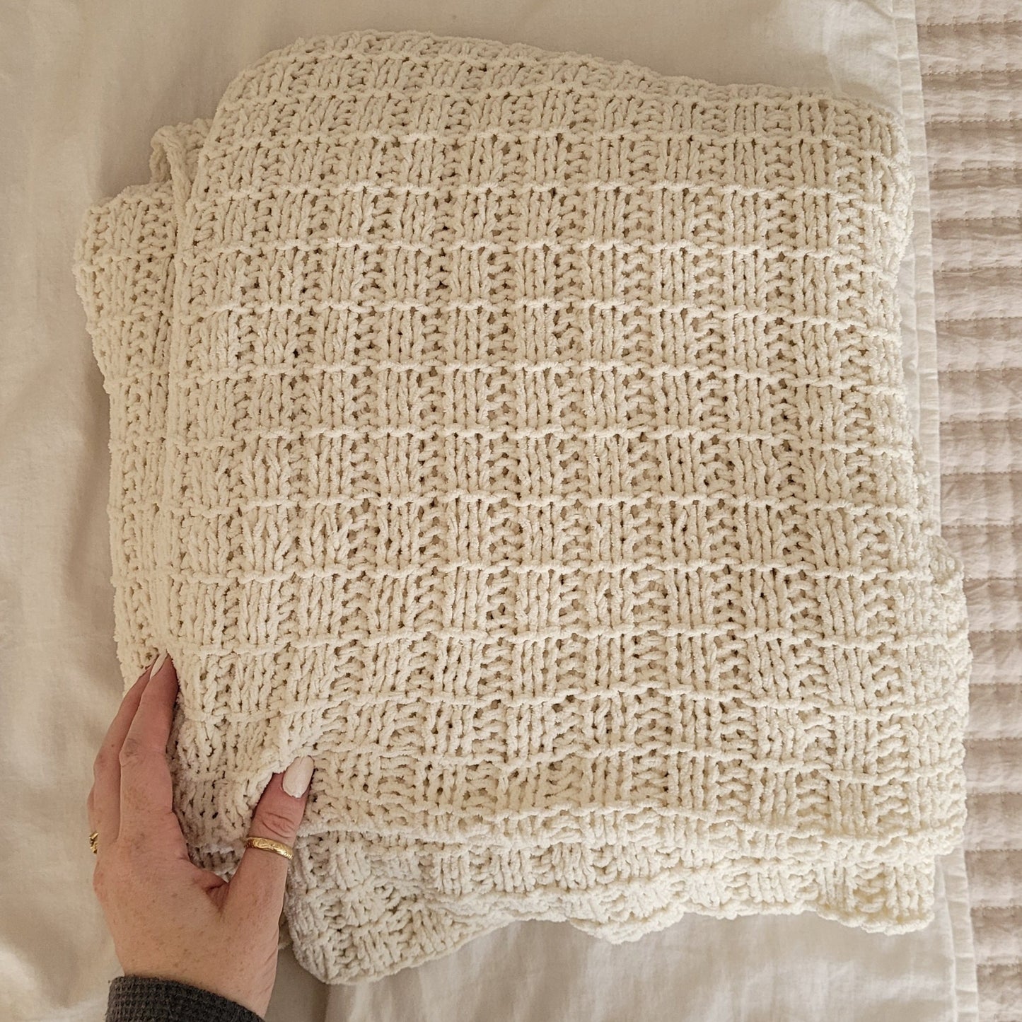 Cream Knitted Throw | Threshold | Fall 2023