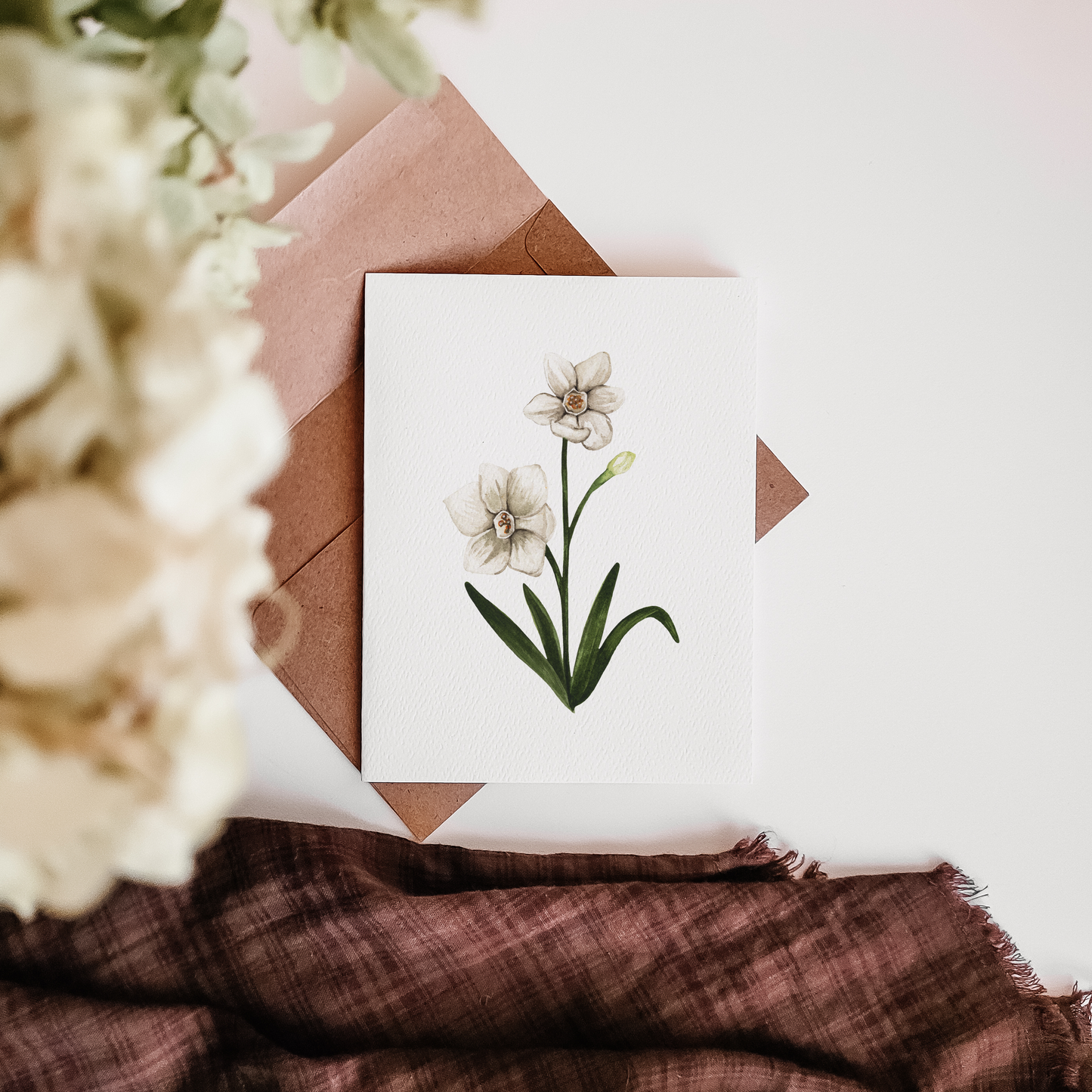 Paperwhite Narcissus Card