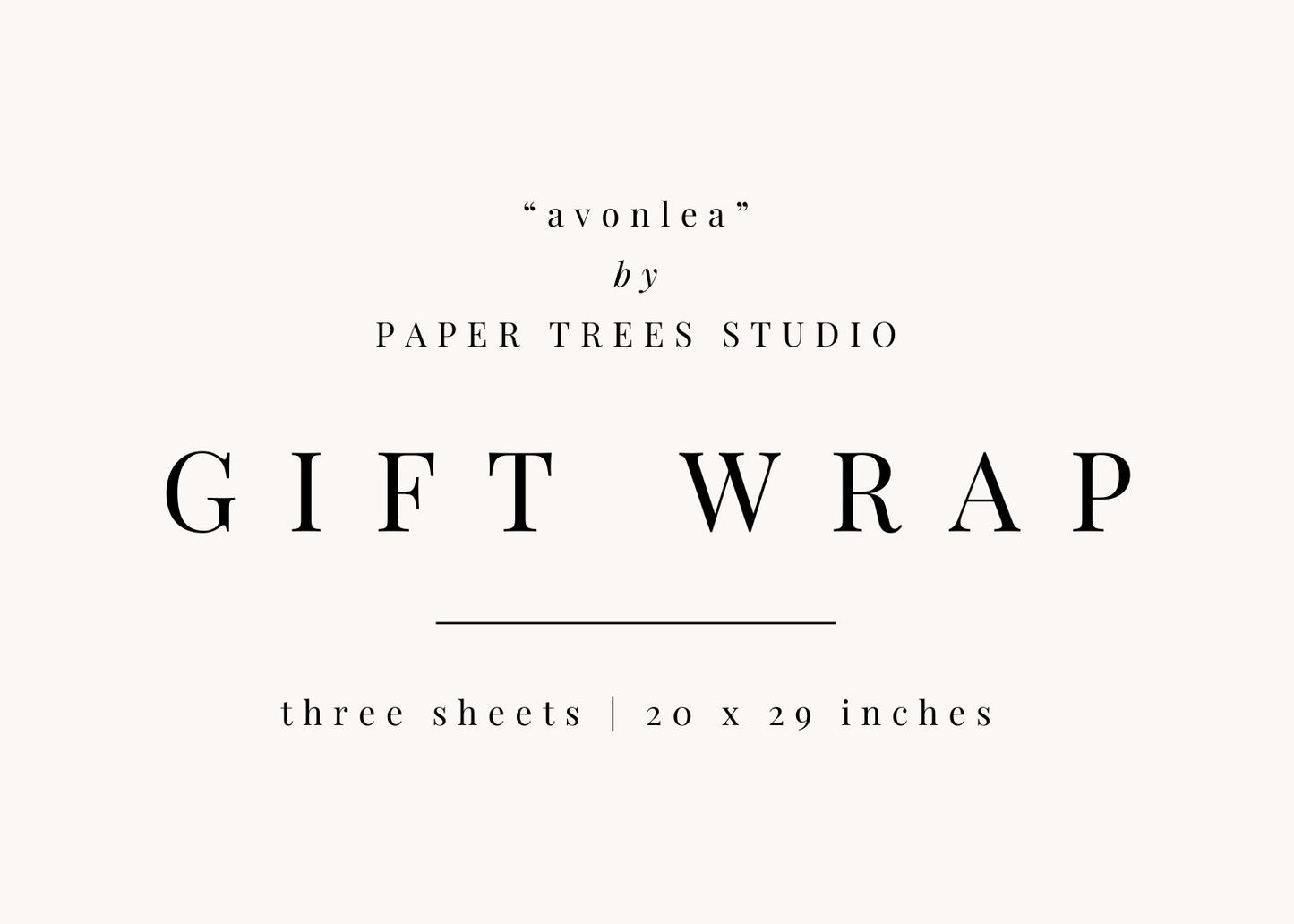 Avonlea Gift Wrap