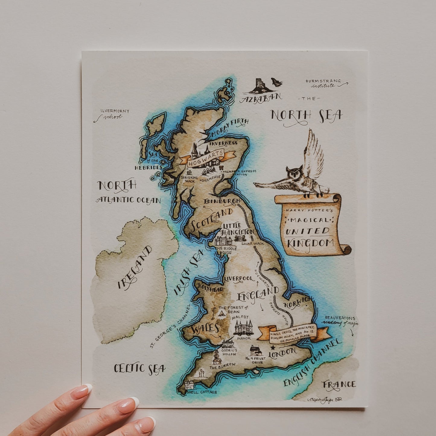 Book Nerd | Large Bundle | Harry Potter's Magical United Kingdom Map |