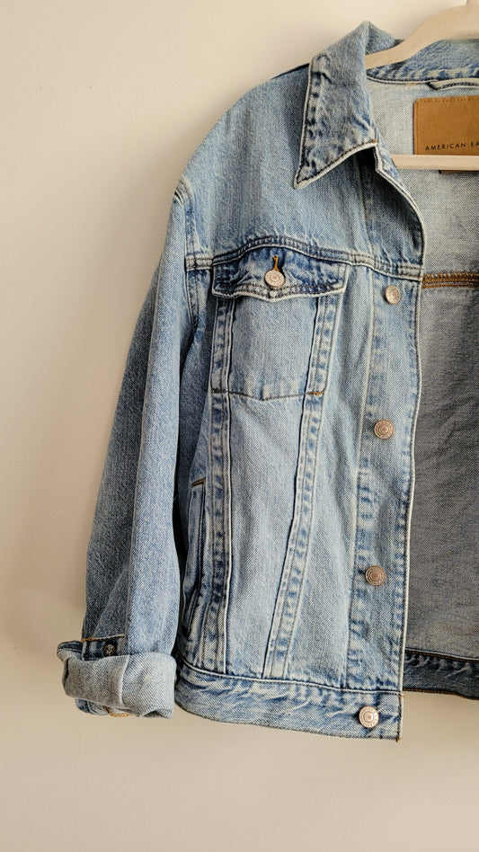 Oversized Denim Jacket | American Eagle | Small
