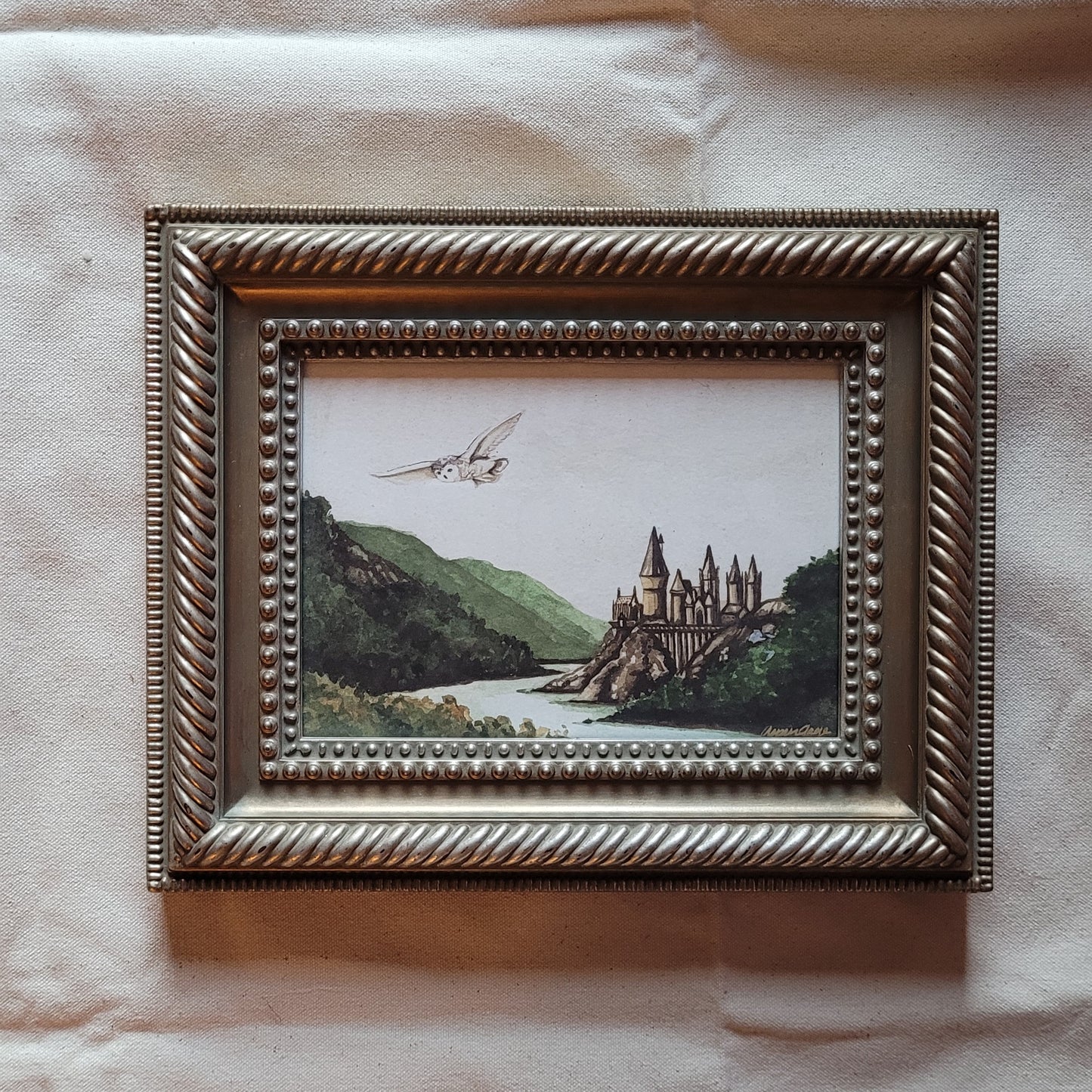 "Hedwig and Hogwarts" Framed Print