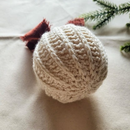 cream ornament | handmade