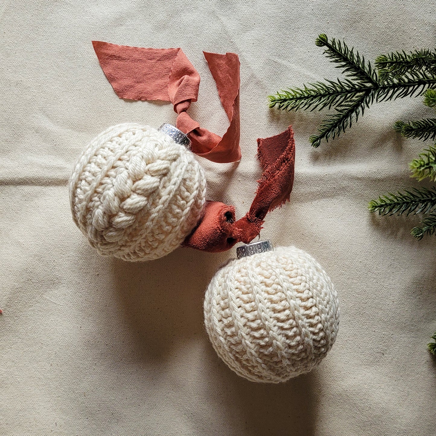 cream ornament | handmade